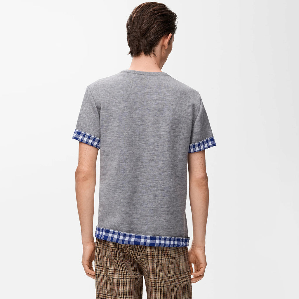 Loewe Men's And Women's Summer Fashion Casual Crew Neck Pullover Short Sleeve Knit T Shirt with Turned Up Sleeves T-shirt #79298