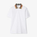 Burberry Men's Summer Check Printed Polo Neck Solid Color Casual Short Sleeve T-Shirt #75622
