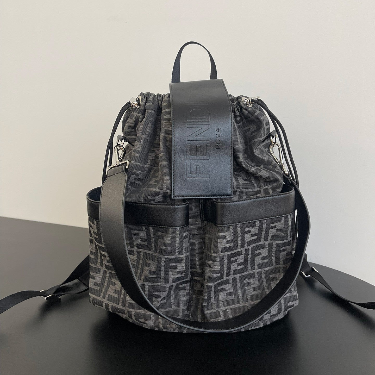 Fendi Unisex Fashion Classic Small Letter Pattern Multi-Function Drawstring Backpack Tote Bag Bags #78817