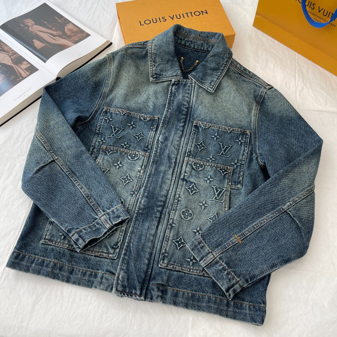 LouisVuitton Spring And Autumn Long Sleeved Denim Coat and Pants Set #94515