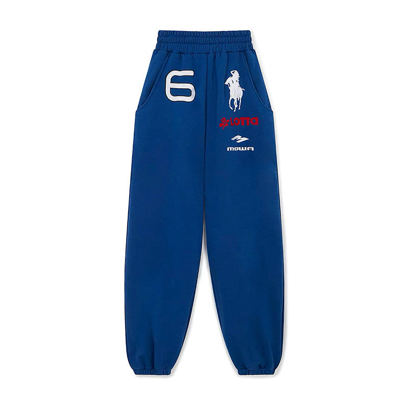 Mowalola Atl Opium Yvl Style Angel War Horse Embroidered Baggy Loose Wide Leg Sweatpants Men's Spring And Fall Fashion Pants #81432