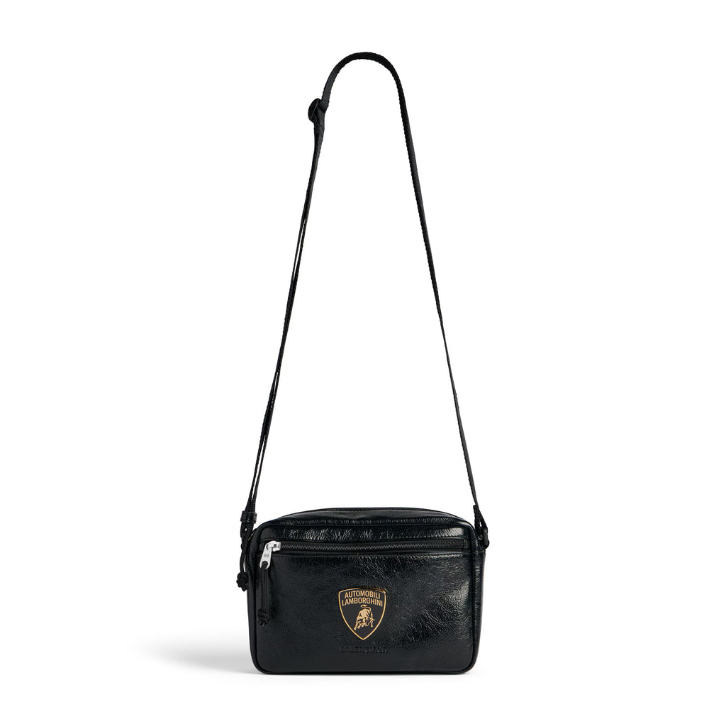 Balenciaga Men's And Women's Fashion Classic Solid-color Metal Badge Decorated Lambskin Shoulder Bag Crossbody Bag Bags 6461382AB0R1000 #79473