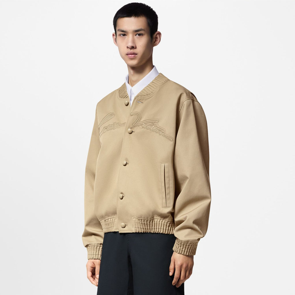 Louis Vuitton Men's Spring and Autumn Solid Color Embroidery Letter Print Zipper Long Sleeve Jacket #72532