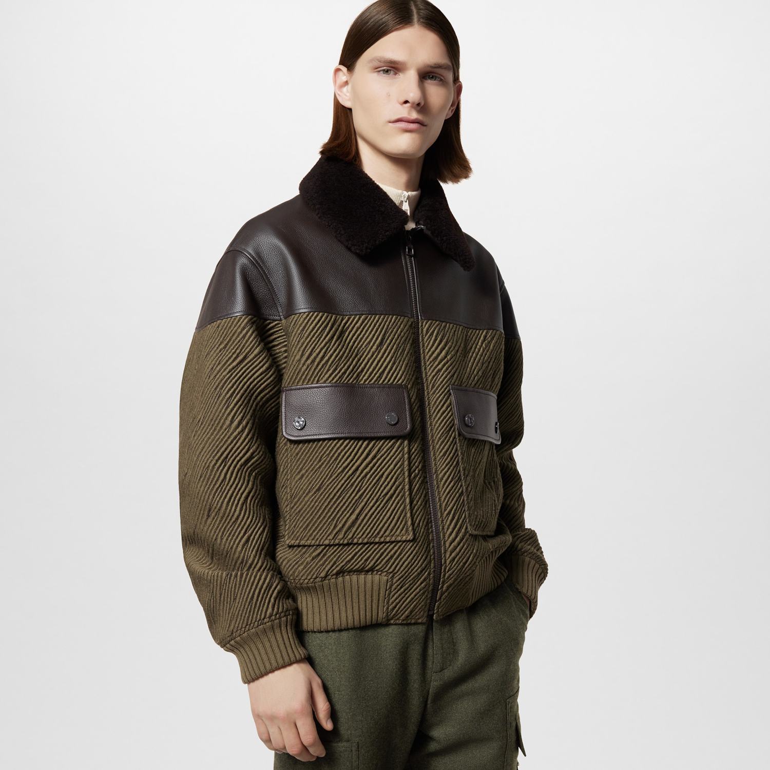 Louis Vuitton Mix Leather Blouson Jacket #96816