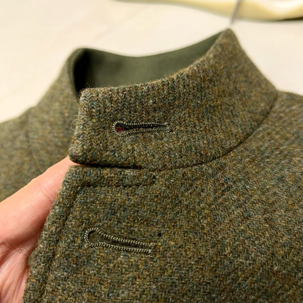 Ermenegildo Zegna Men's Spring/Fall Wool-Cashmere Blend Solid Color Stand Collar Workwear Zhongshan Suit Single-Breasted Long-Sleeve Pocket Jacket Ngvp #2528