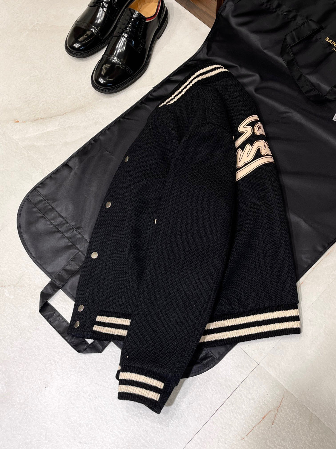 Saint Laurent Teddy Jacket In Wool Ngvp #691