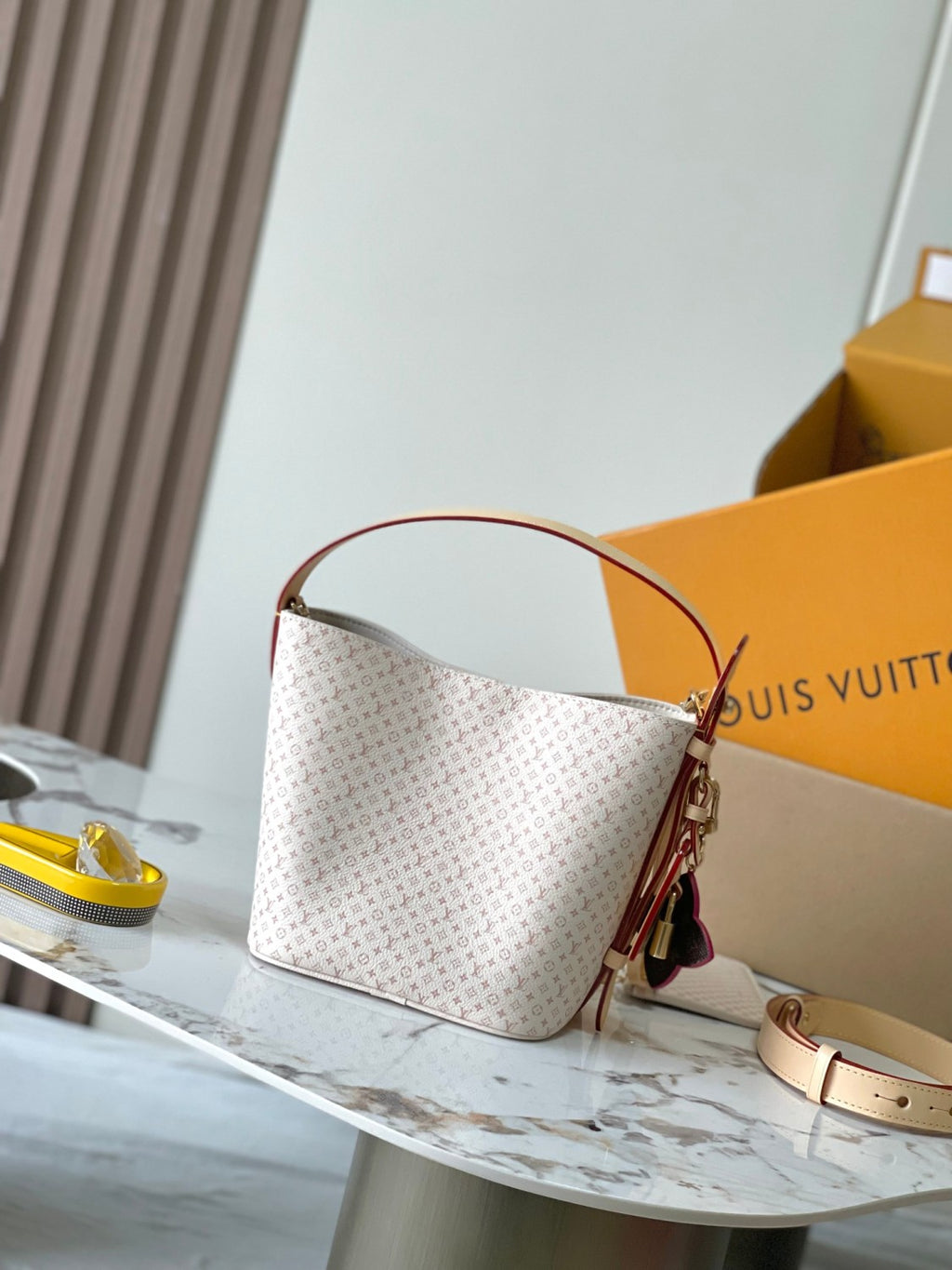 Louis Vuitton All In BB Women's Letter Printed Removable Zipper Inside Pocket Coated Canvas Shoulder Tote Bag Bags #77452