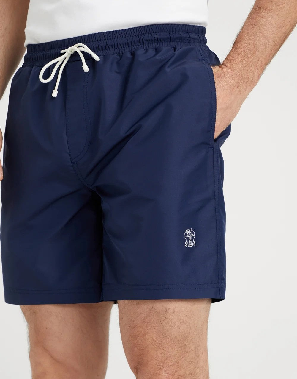 Brunello Cucinelli Men's Spring/Summer Fashion Solid Color Lace Up Casual Fit Swim Shorts Ngvp #8335