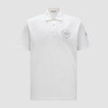 Moncler Men's Summer White Graphic Printed Comfortable Cotton Short Sleeve Polo Shirt T-Shirt #99661