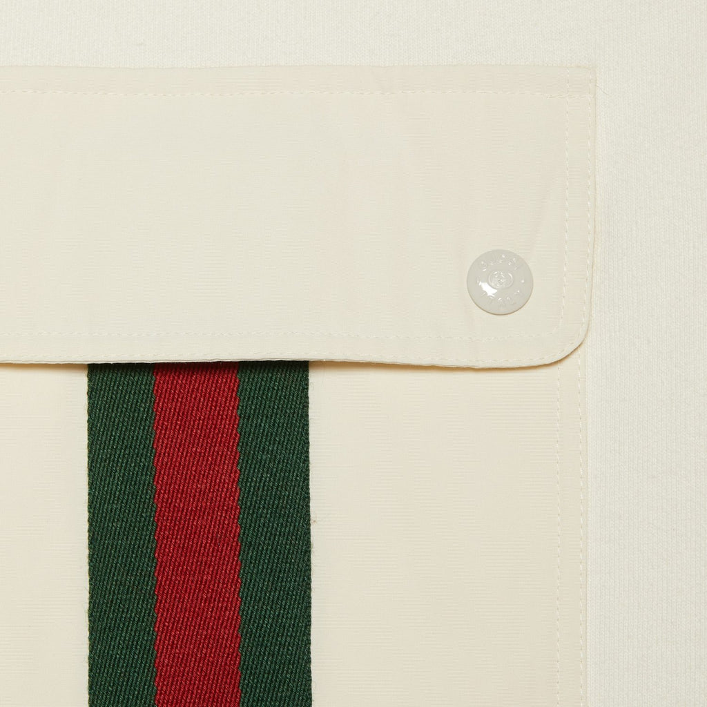 Gucci Men's Autumn Striped Standing Collar Zipper Cotton Fitted Long Sleeve Solid Color Jacket #71452