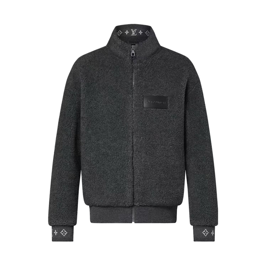 Louis Vuitton Men's Winter Fashion Casual High Neck Zipper Solid Color Fleece Jacket #79325