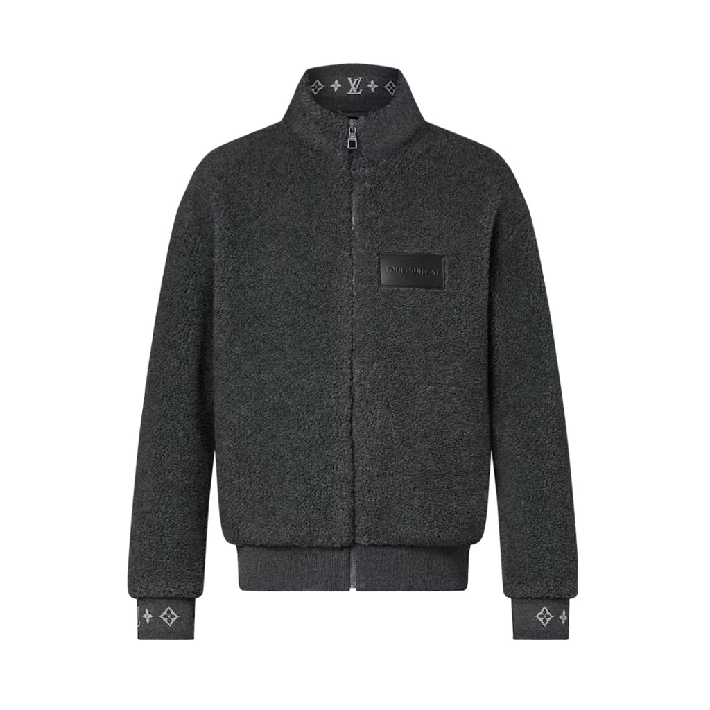 Louis Vuitton Men's Winter Fashion Casual High Neck Zipper Solid Color Fleece Jacket #79325