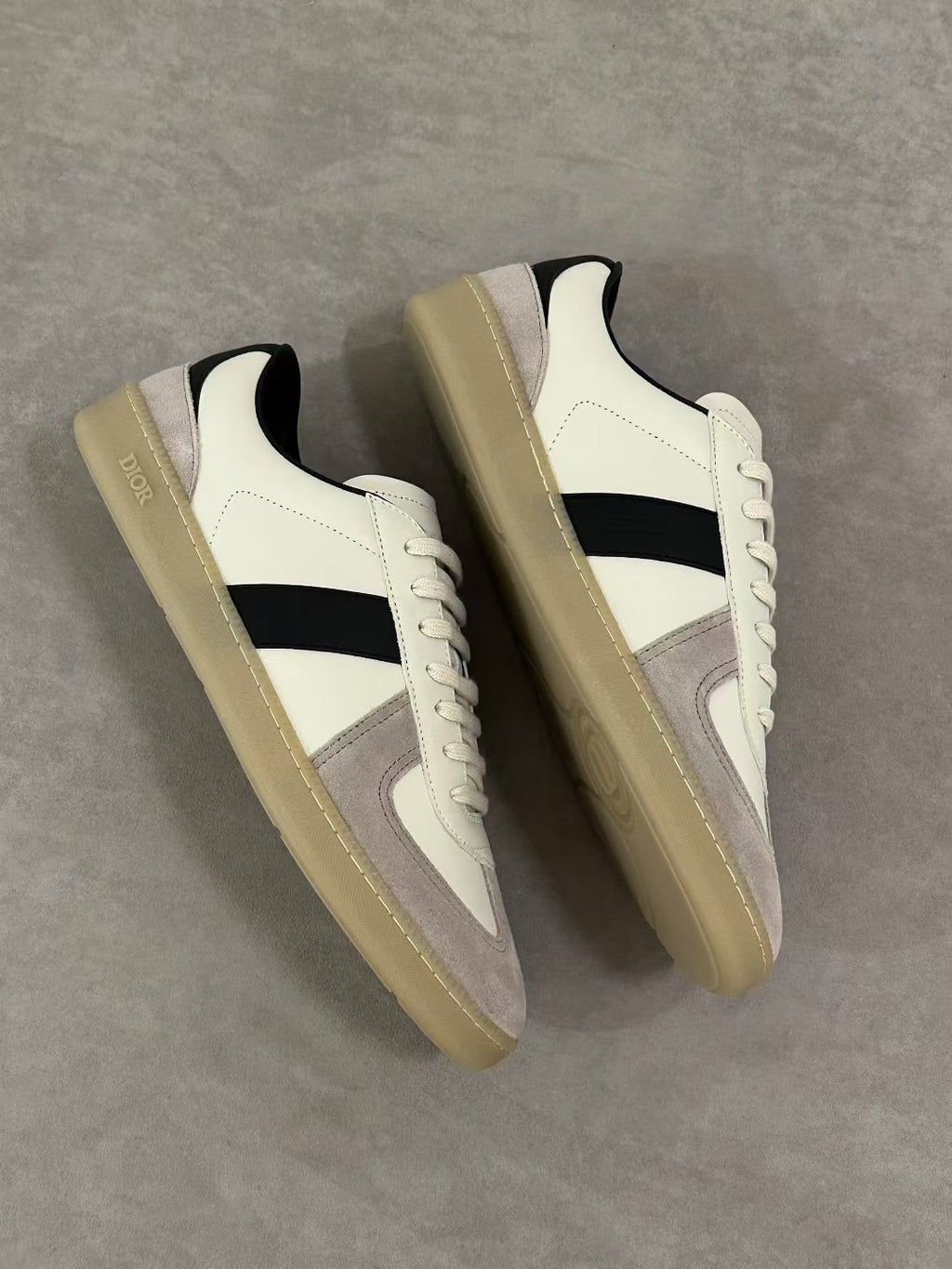 DIOR B01 Matchpoint Sneaker Black and White Smooth Calfskin with Gray Suede Calfskin #386986