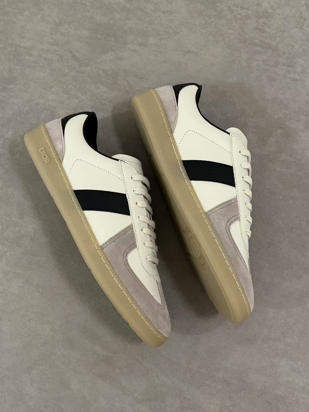 DIOR B01 Matchpoint Sneaker Black and White Smooth Calfskin with Gray Suede Calfskin #386986