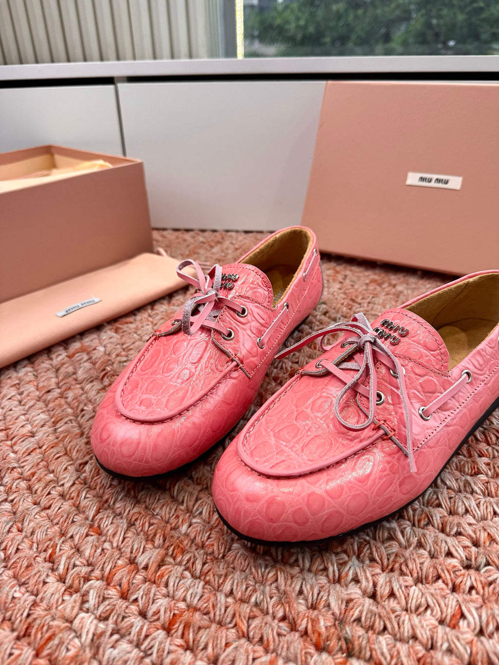 MiuMiu Mesh Mary Jane Shoes #383824