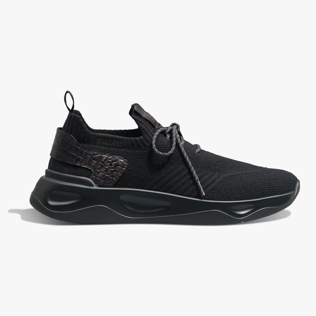 Berluti Shadow Men's Spring/Fall Fashion Casual Round Toe Lace-Up Flat Low Top Flyknit Sneakers Shoes #79358