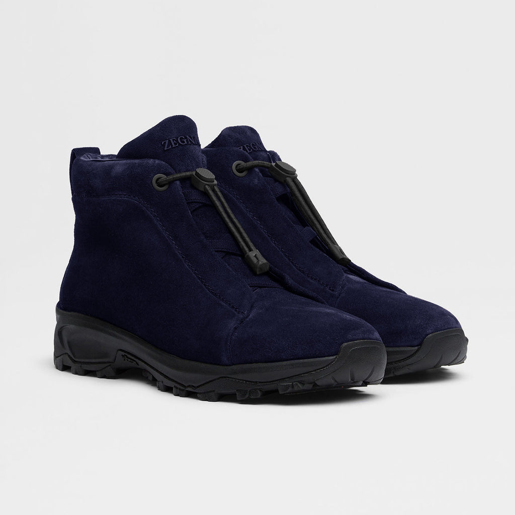 Ermenegildo Zegna Men's Suede Triple Stitch Vetta Luxury Casual Shoes Spring/Fall/Winter Lace-Up Round-Toe Low-Top Boots Shoes #81746