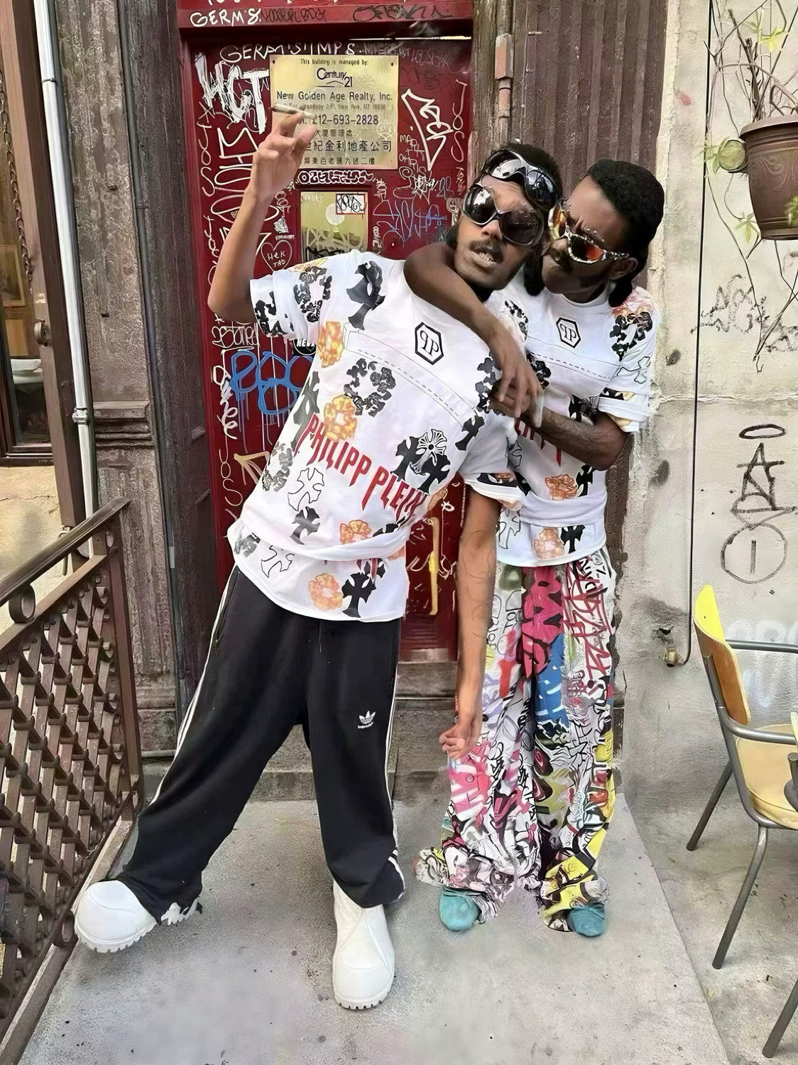 Vetements Men's Spring And Summer Digital Print Graffiti Wide-leg Pants Beenslackin The Same Opium Yvl Style High Street Trend Casual Pants Ngvp #2445
