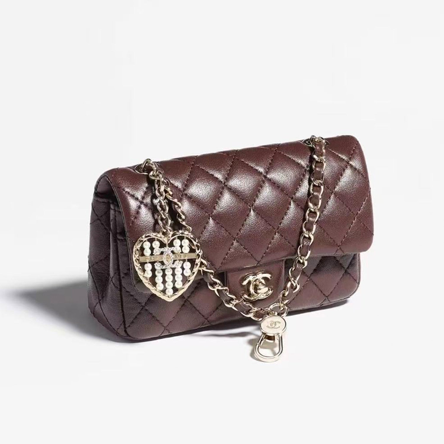 Chanel Mini Cf Pendant Classic Color Keyring Bag Accessory Fashionable Exquisite Elegant Waist Bag Card Holder Bags #82142A