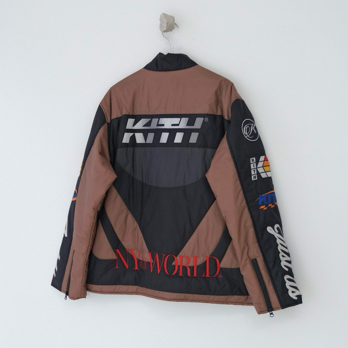 Brixton Men's Fall/Winter Fashion Casual Color-Blocked Letter Icon Lightweight Cotton Jacket Biker Jacket #79533