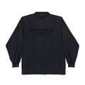 Balenciaga Men's Summer Applique Embroidery Letter Print Round Neck Solid Color Long Sleeve T-Shirt #75234