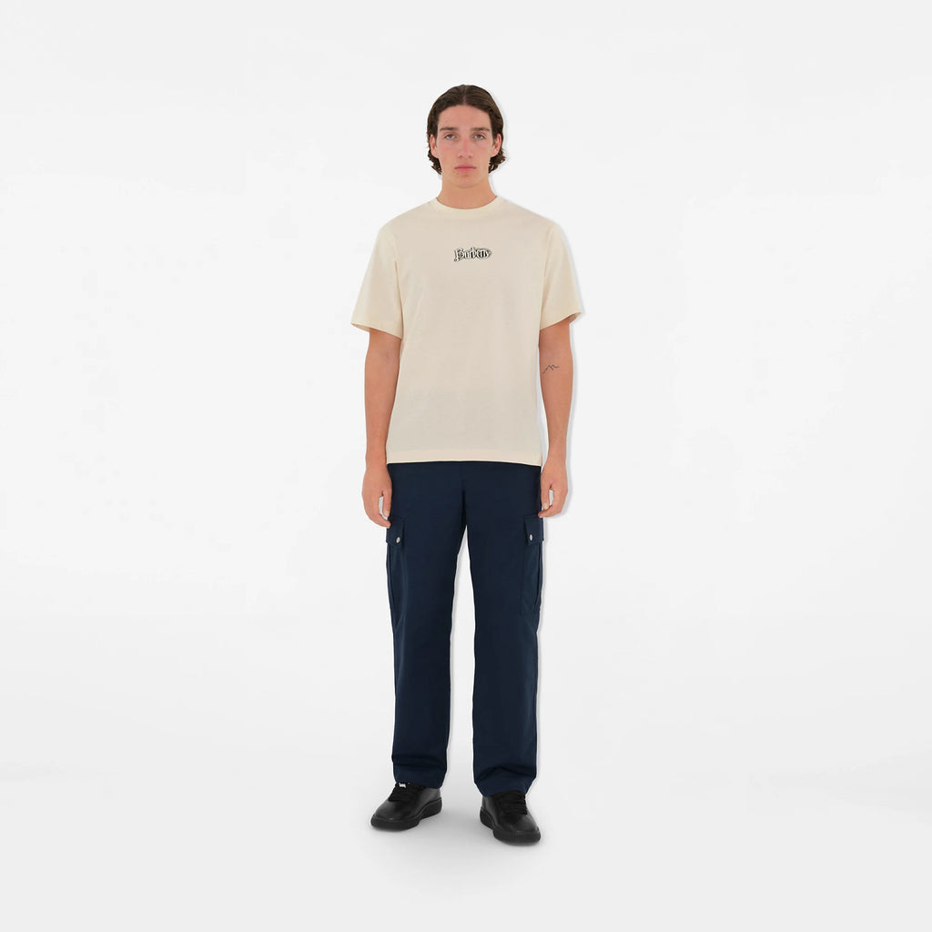 Burberry Men's Summer Logo Printed Cotton Short Sleeve Solid Color Round Neck Pullover T-Shirt #76213