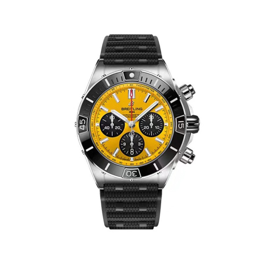Breitling Silicone Bracelet Mechanical Watch #96675