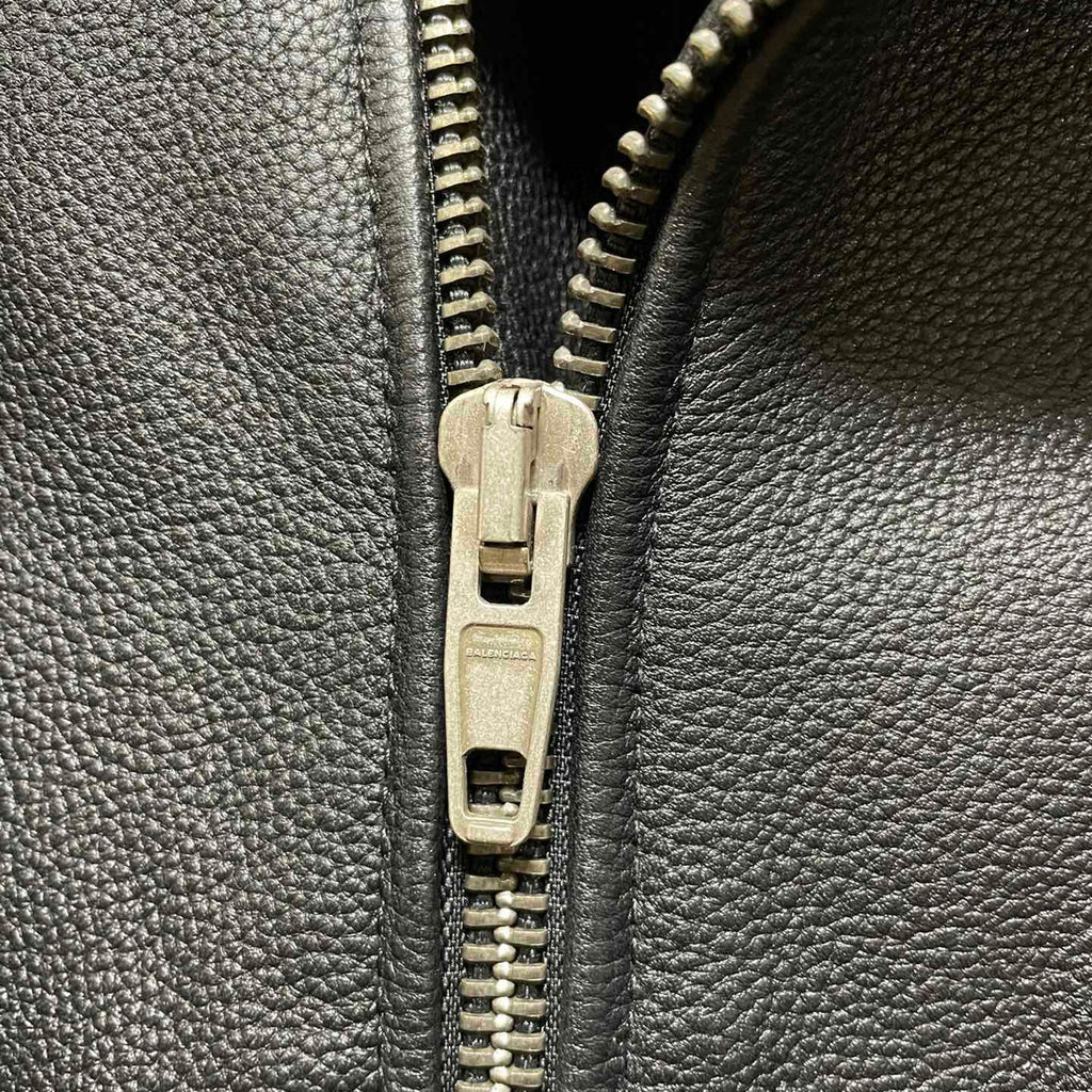 Balenciaga Biker Leather Zip Jacket #95182