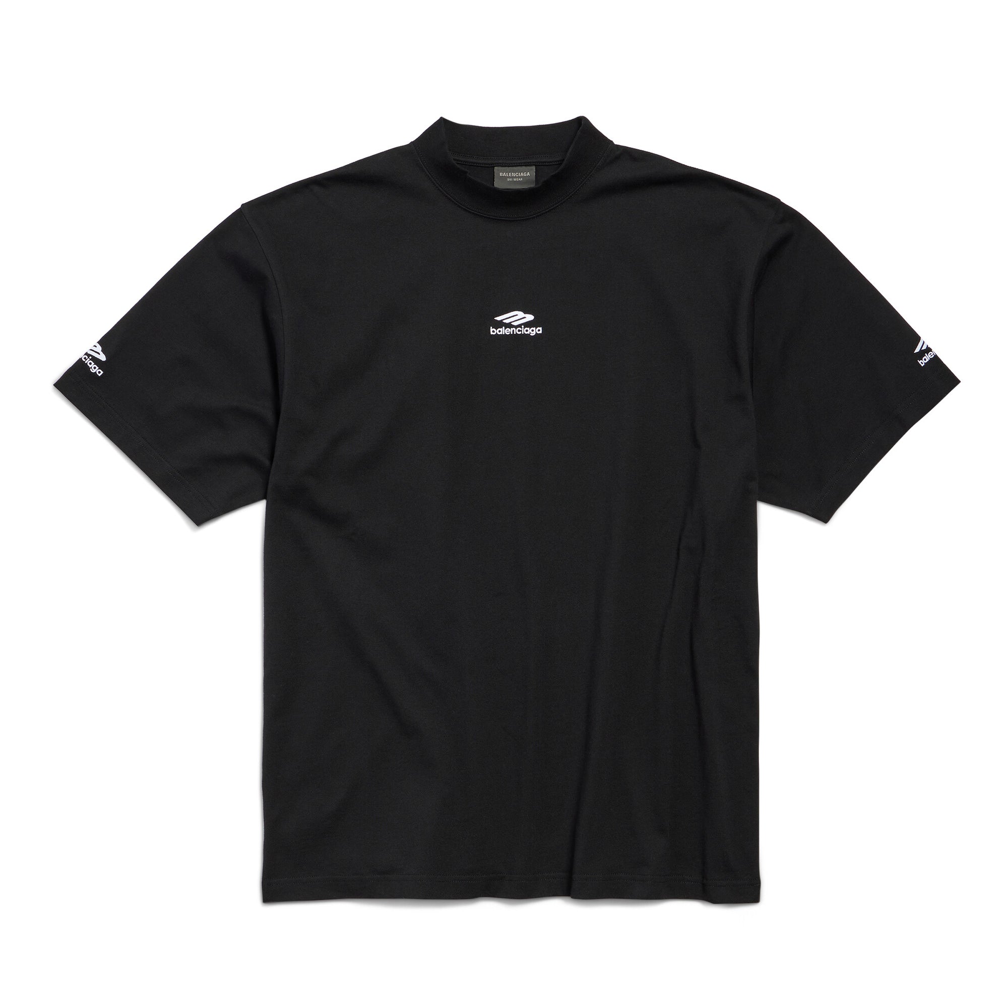 Balenciaga Men's And Women's Summer Solid Color Embroidered Logo Pattern Round Neck Cotton Short Sleeve T-shirt #74686