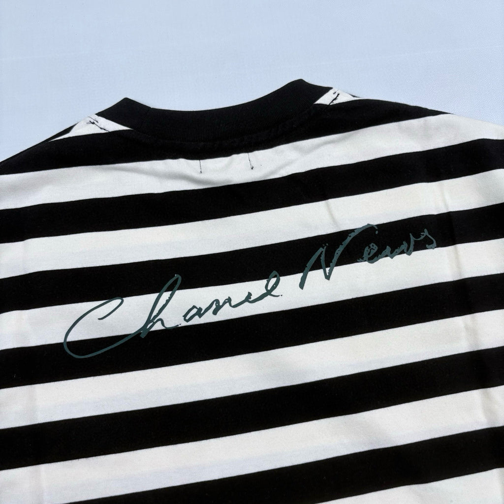 Chanel Men's Summer Striped Logo Solid Color Round Neck Pullover Short Sleeved T-shirt #81554