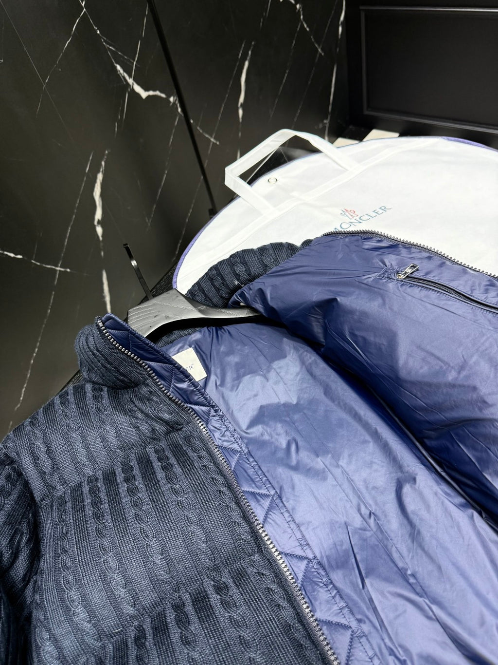 Moncler Men's & Women's Fall/Winter Logo Stand Collar Solid Color Zipper Long Sleeve Slim Fit Puffer Down Jacket #81529