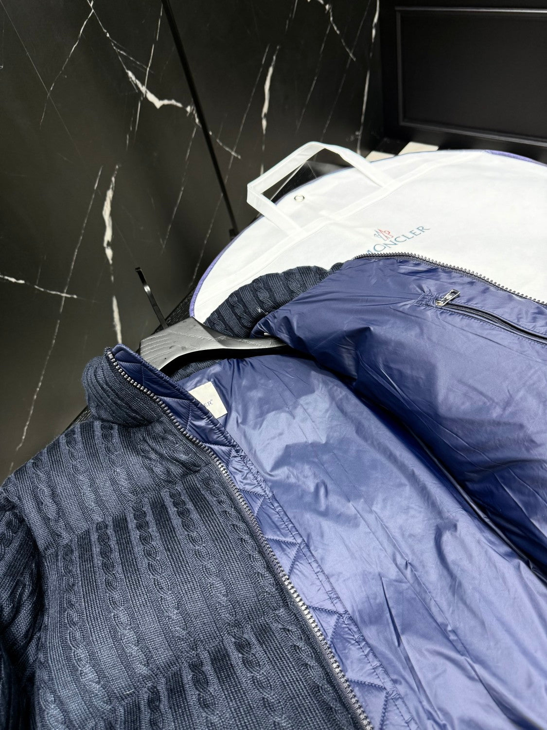 Moncler Men's & Women's Fall/Winter Logo Stand Collar Solid Color Zipper Long Sleeve Slim Fit Puffer Down Jacket #81529