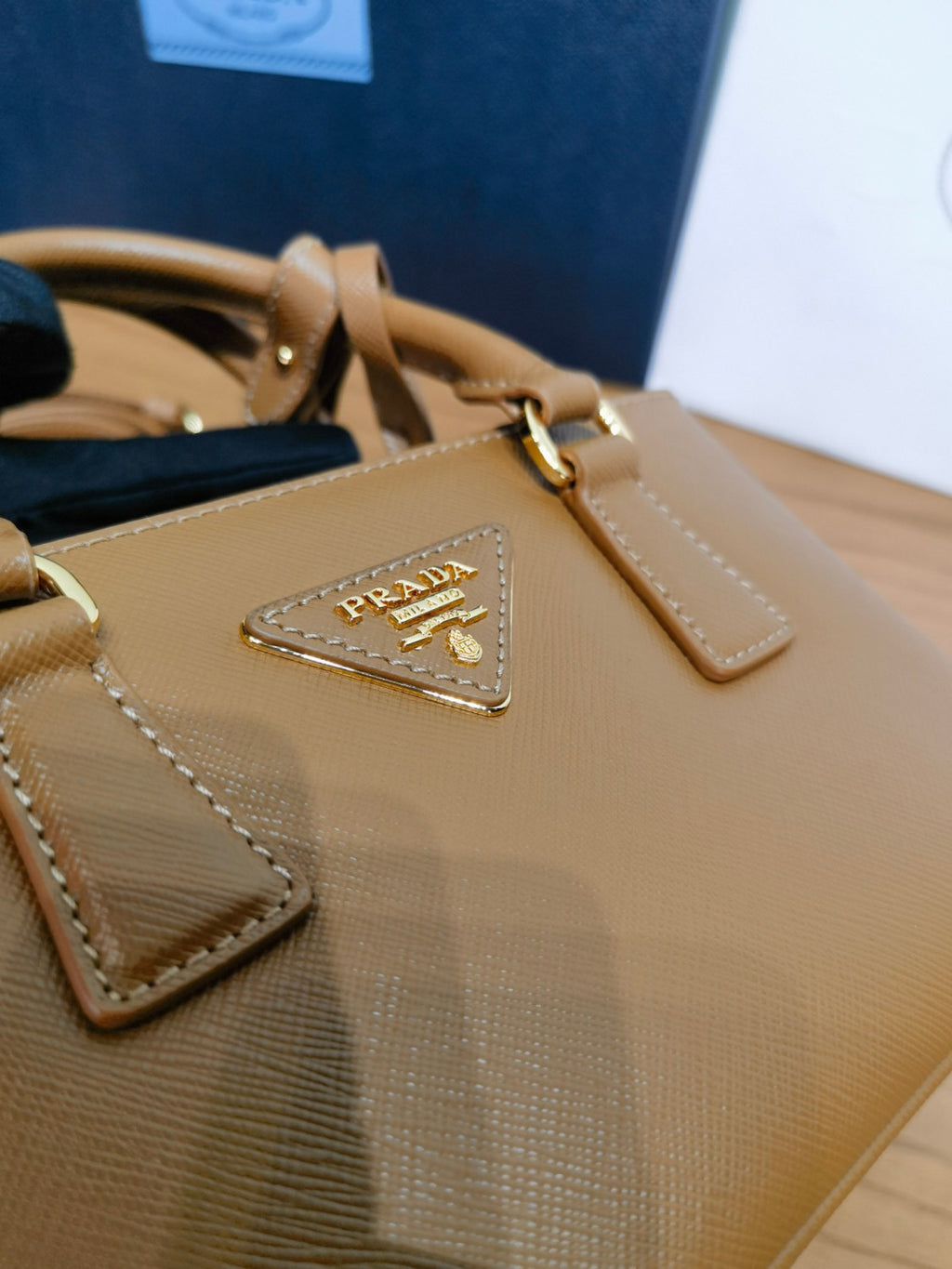 Prada Caramel Prada Galleria Mini Saffiano Leather Bag #333995