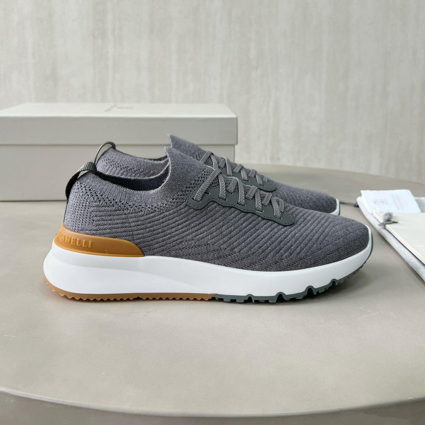 Brunello Cucinelli  Men's Spring/Fall Fashion Casual Round Toe Lace Up Low Top Flat Sole Sneakers Shoes #78959