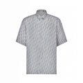 Dior Men's Spring And Summer Full Dblique Printing Logo Shirt Straight Shorts Casual Suit Set #77619