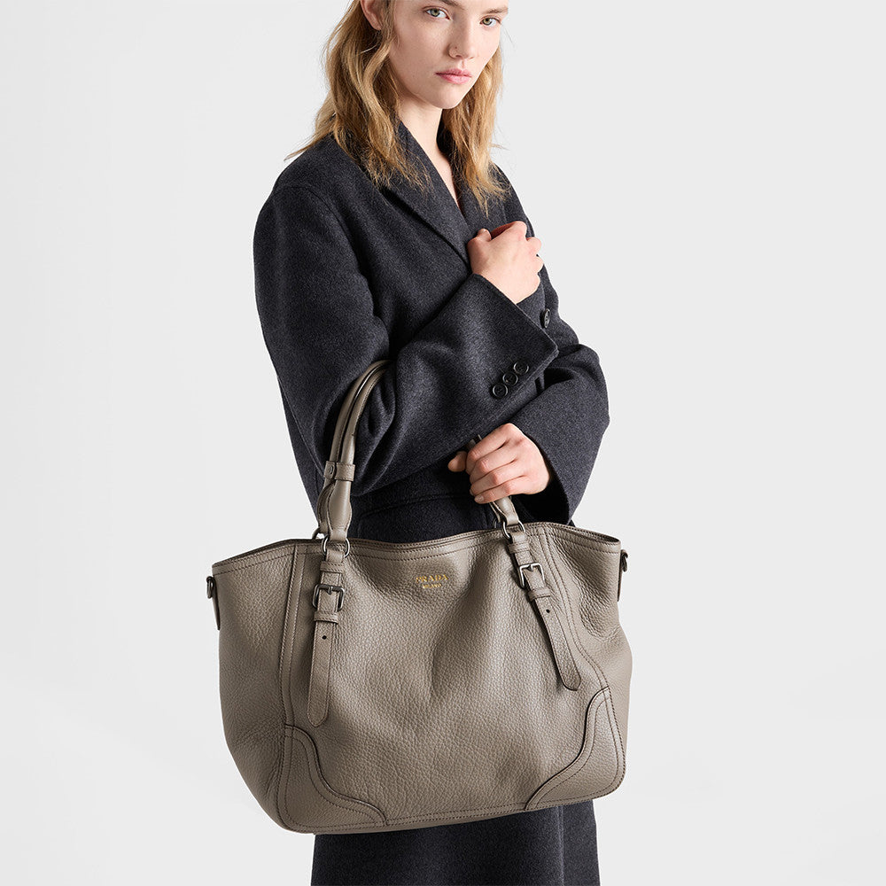 PRADA Large Leather Tote Bag #335977