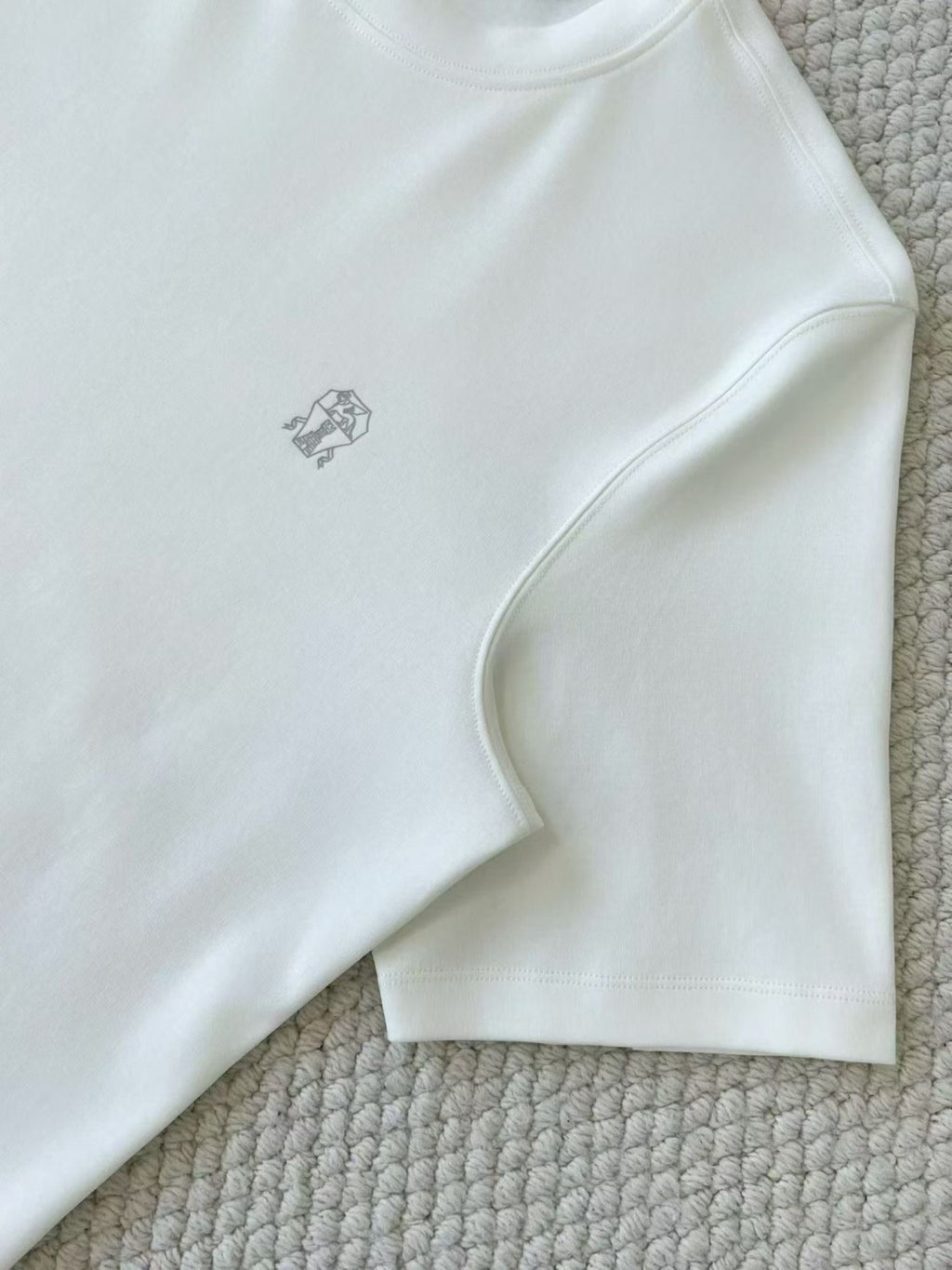 Brunello Cucinelli Cotton Jersey Slim Fit Crew Neck T-shirt With Logo #376925