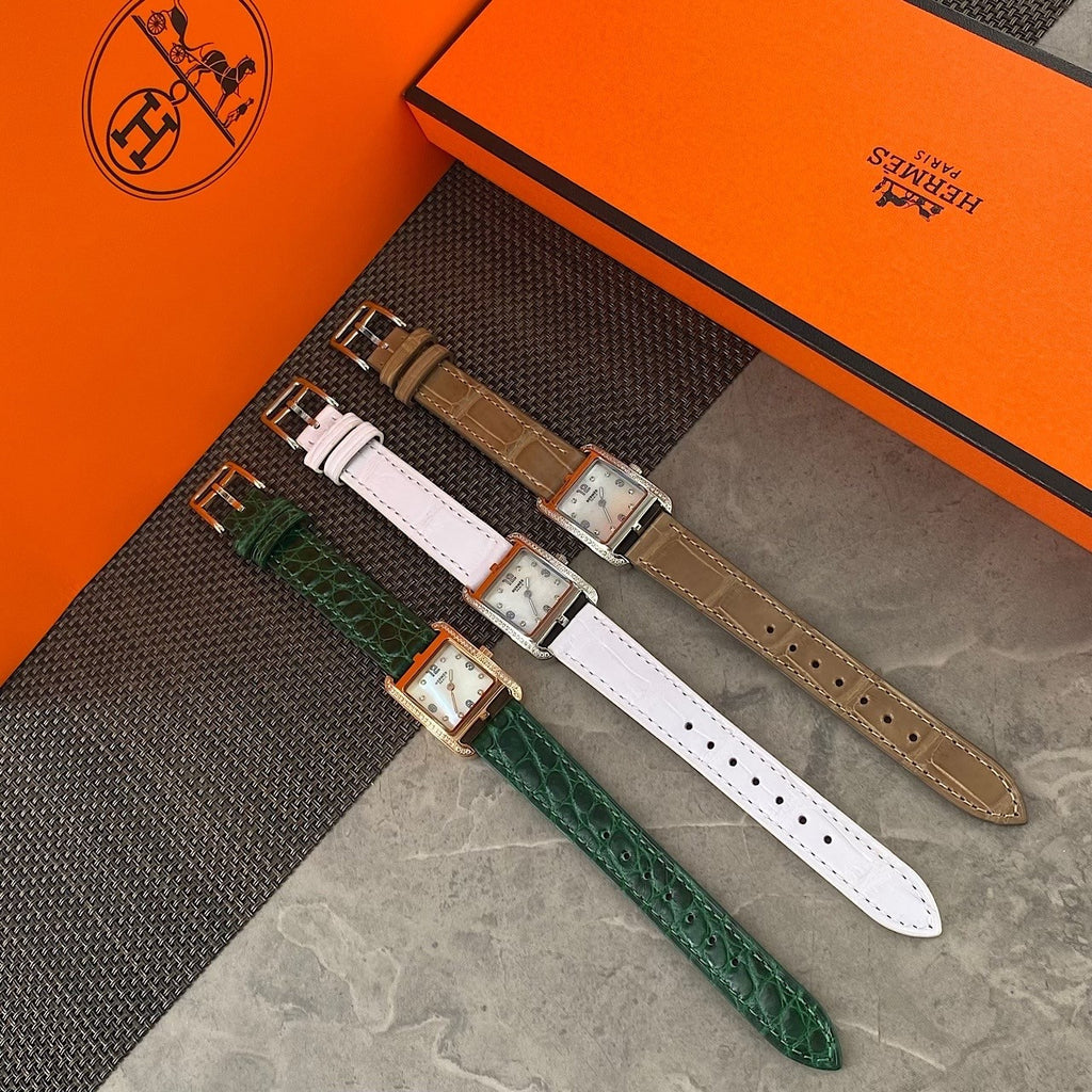 Hermes Cape Cod Women's Fashion Classic Minimalist Quartz Movement Genuine Leather Strap Watch Accessories #78528