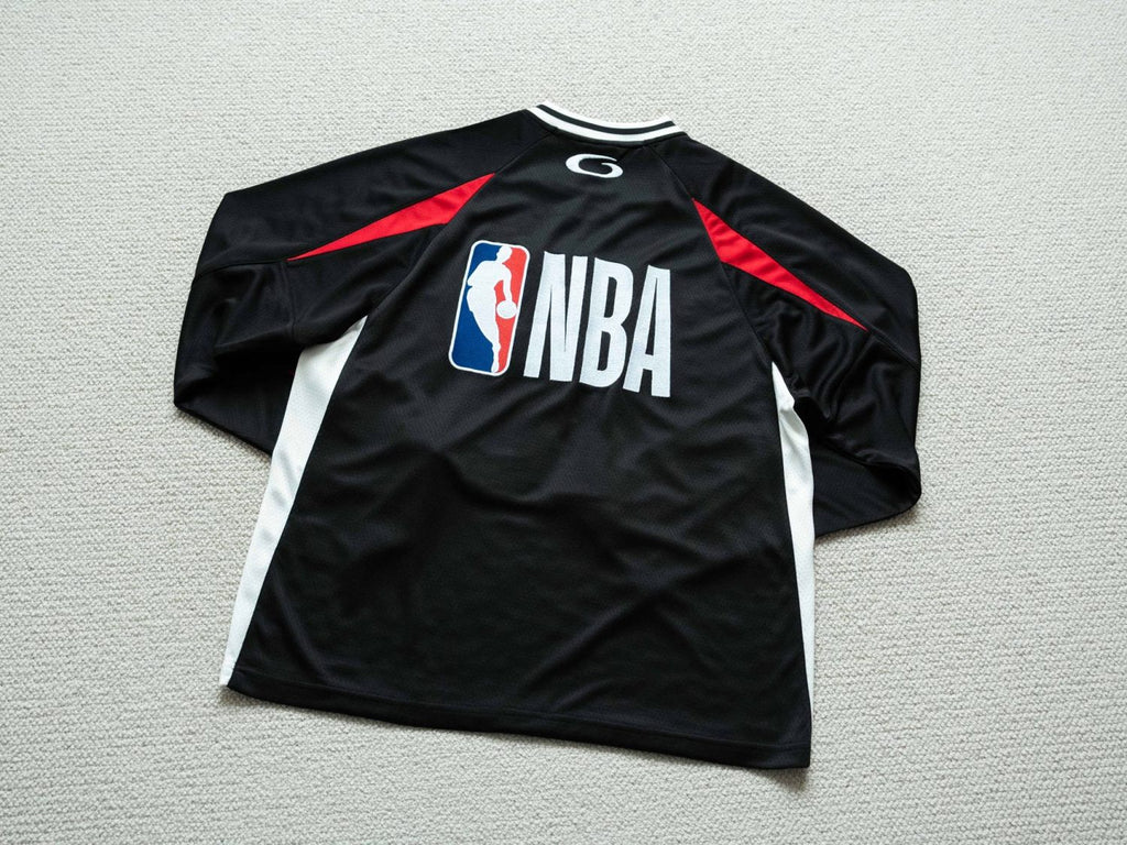 Balenciaga Men's Balenciaga NBA Collaboration Oversized Long Sleeve T-shirt in Black Multicolor #377156