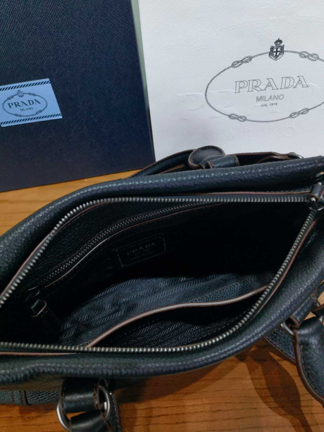 Prada Large Leather Tote Bag #336202