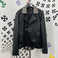 Chrome Hearts Men's Solid Color Autumn/Winter Classic Fashion Collar Zipper Multi Pocket Long Sleeve Leather Jacket #78223