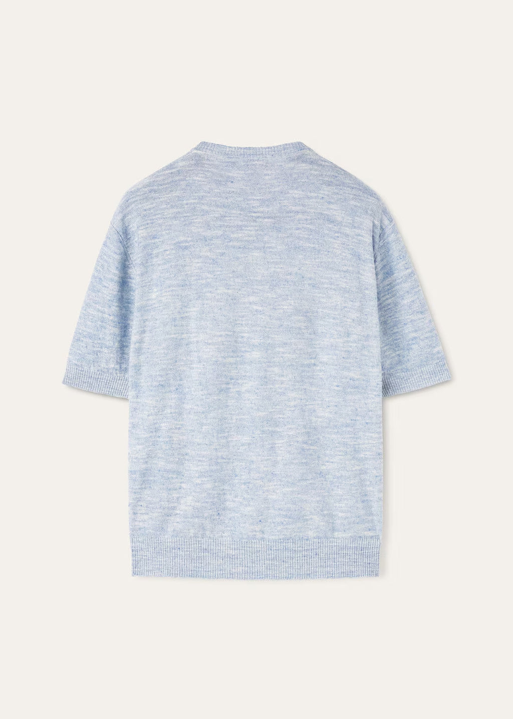 Loro Piana Men's Spring And Autumn Tori Round Neck Casual Linen Silk Knit Short Sleeve Top T-Shirt Ngvp #1774