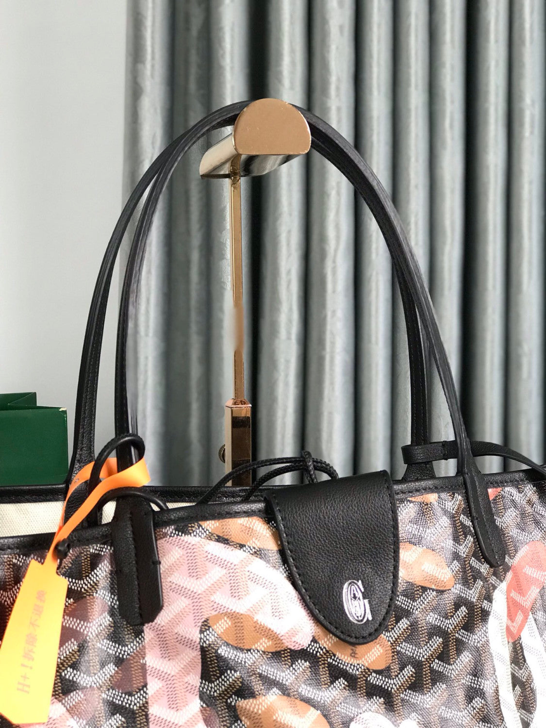 Goyard 170th Anniversary Special Limited Edition Three-tone Forest Green Saint Louis Large Tote Bag (canvas & Chevroches Calfskin) Bag Bags #196798