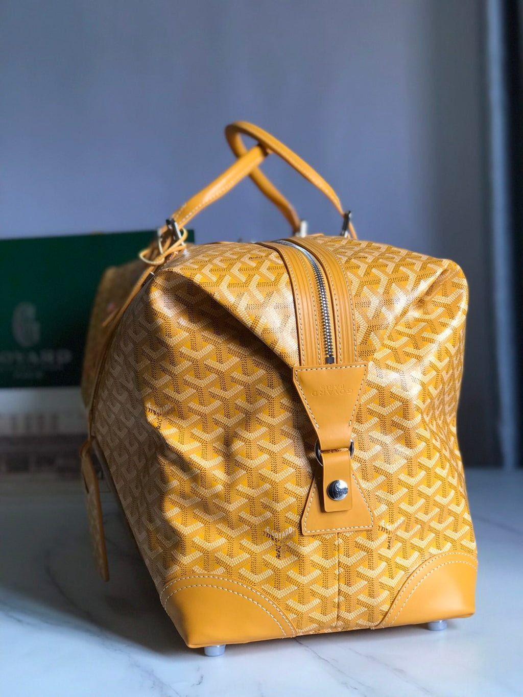 GOYARD Bowling45 Men's And Women's Fashion Classic All-over Print Zipper Closure Canvas Leather Oversized Travel Bag Bags BOWLIN045TY33CL33P #78364