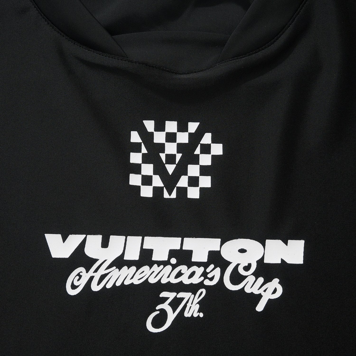 Louis Vuitton Men's Summer Black Letter Logo Round Neck Slim Short Sleeve T-Shirt #72838