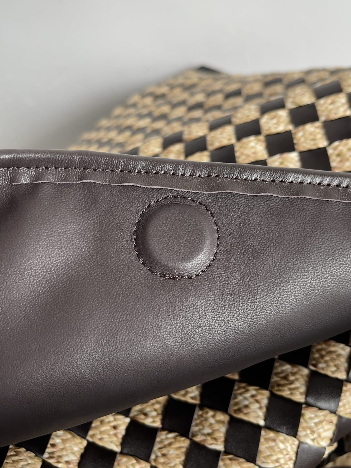 Bottega Veneta HOP Raffia And Leather Hop Shoulder Bag Stylish Modern Handheld Shoulder Bag Women's Fashionable Casual Tote #81889A