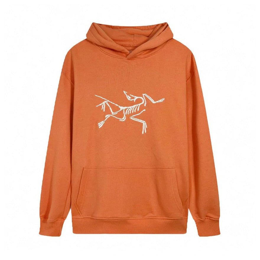 Arcteryx Men's and Women's Autumn Clashing Logo Printed Solid Color Loose Hooded Sweatshirt Pullover #97948