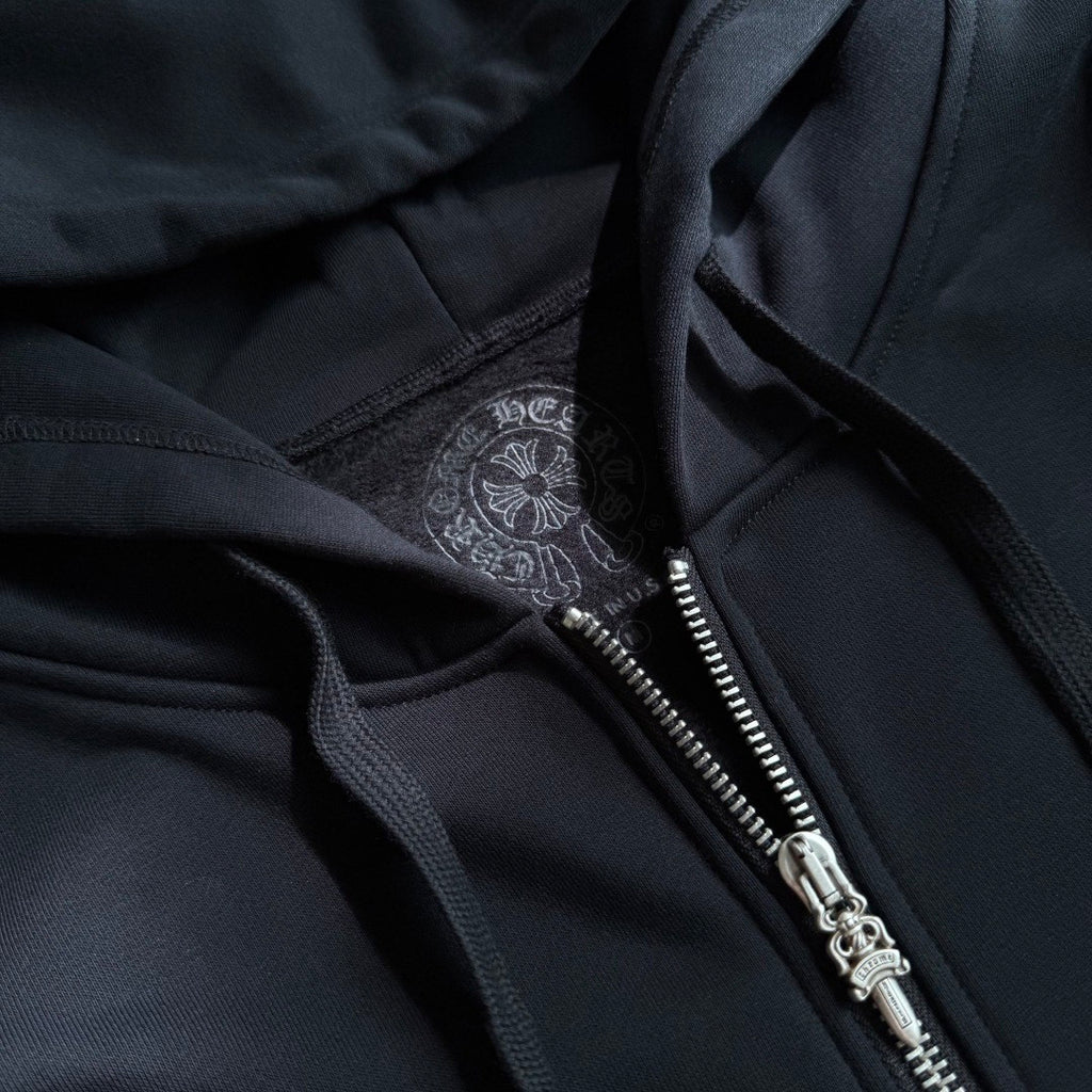 Chrome Hearts 925 Sterling Silver Hardware Classic Horseshoe City Limited Zipper Sweatshirt #333192