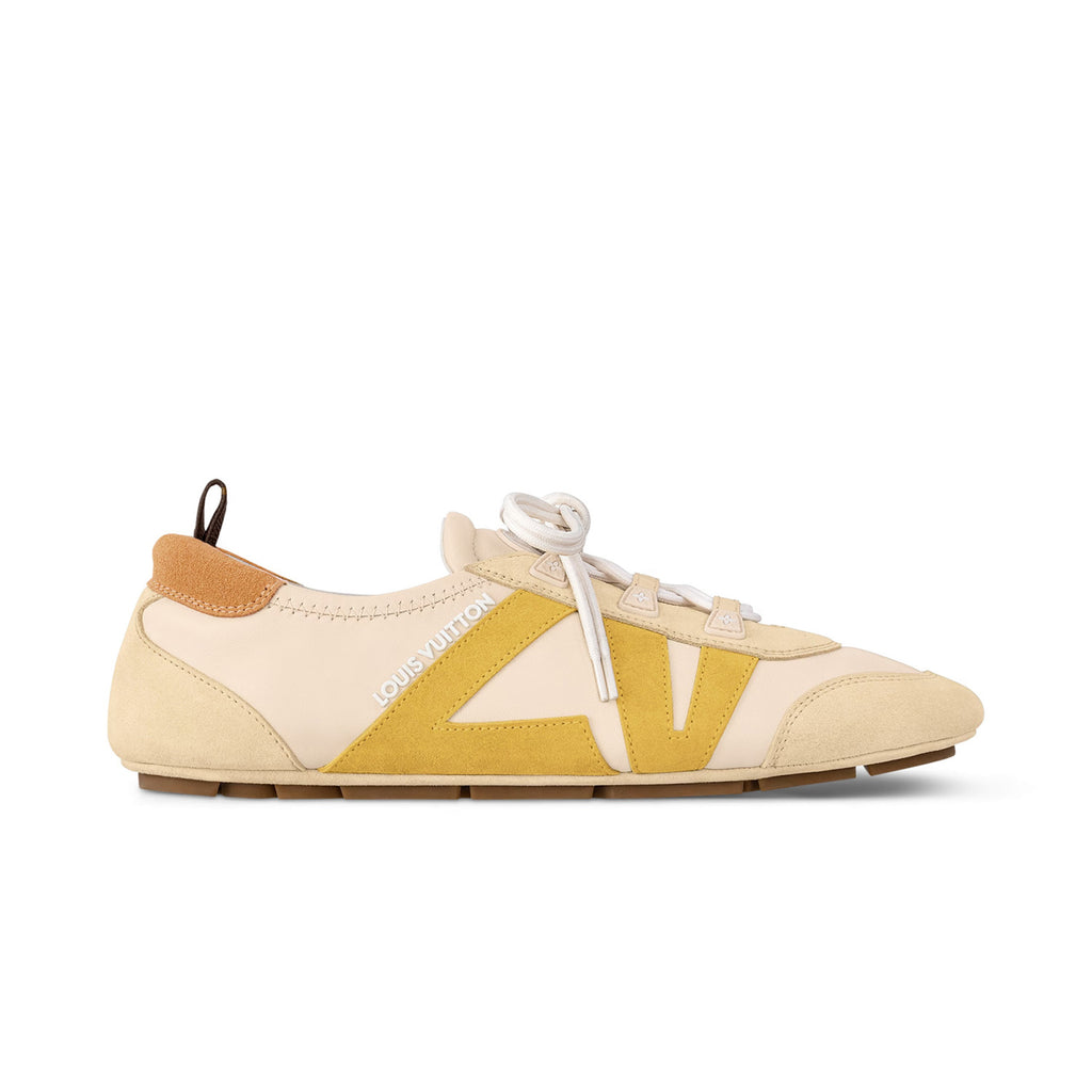 Louis Vuitton SNEAKERINA Women's Four Seasons Colorblocking Round Toe Lace Up Sheepskin Low Top Ballet Derby Shoes #76939