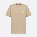 Dior Men's Summer Logo Embroidery Loose Solid Color Round Neck Cotton Short Sleeve T-Shirt #74449